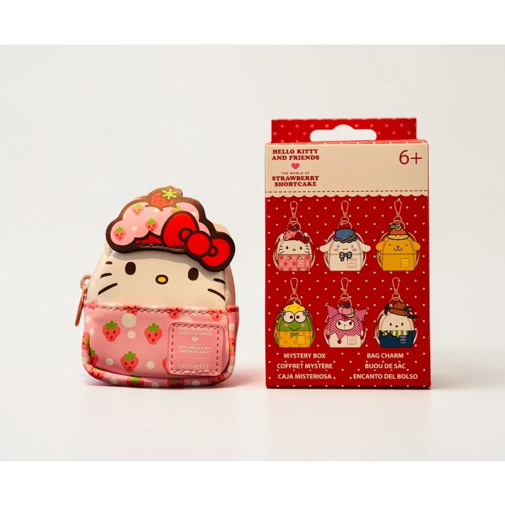 Loungefly Hello Kitty x Strawberry Shortcake Hello Kitty Mini Backpack Keychain
